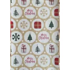 Christmas Icons On Kraft Wrapping Paper 24"x50'