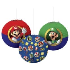 Super Mario Brothers™ Paper Lanterns 9.5" 3CT