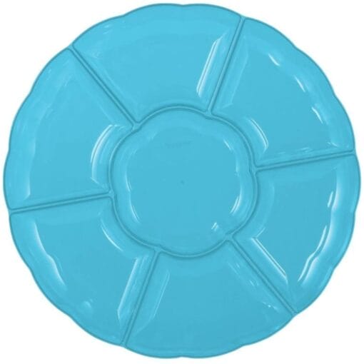 Tray 16&Quot; Compartment Chip N Dip Caribbean Blue