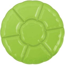 Tray 16" Compartment Chip N Dip Plastic Kiwi Green