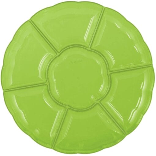 Tray 16&Quot; Compartment Chip N Dip Plastic Kiwi Green