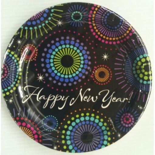 New Year Countdown Plates 7&Quot; 8Ct