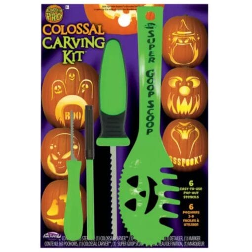 Colossal Pumpkin Carving Kit W/Stencils