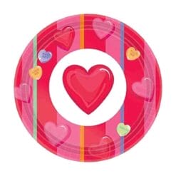 Candy Hearts Plates 7" 8CT
