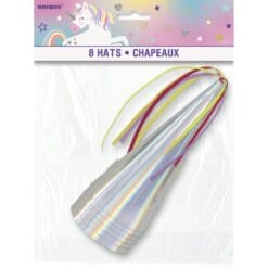 Unicorn Horn Party Hats 8CT