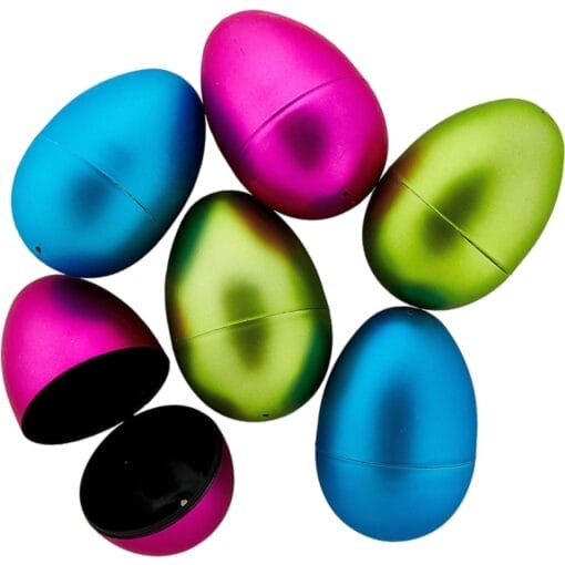 Easter Eggs Fillable Metallic Multicolor Large 6Ct