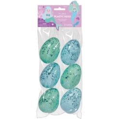 Easter Eggs Fillable Mermaid Blue/Green Large 6CT