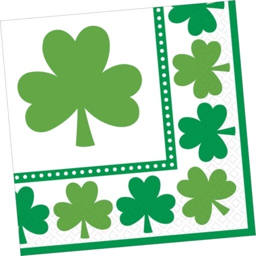 Lucky Shamrocks Napkins Lunch 16Ct