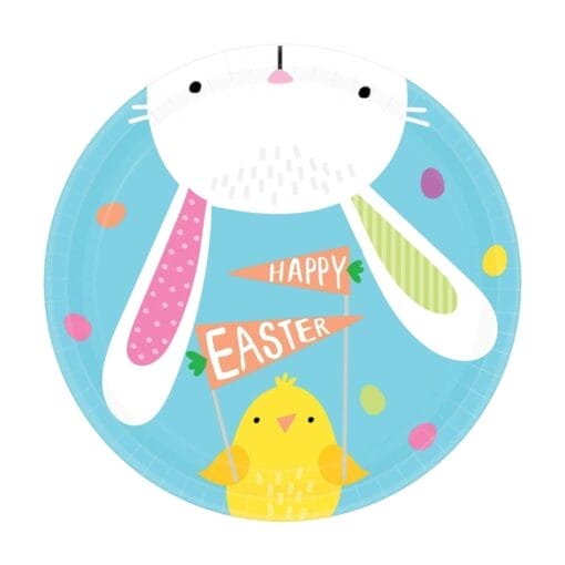 Hello Bunny Easter Plates 7&Quot; 8Ct