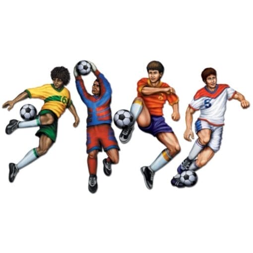 Soccer Figure Cutouts 20&Quot; Tall 4Ct