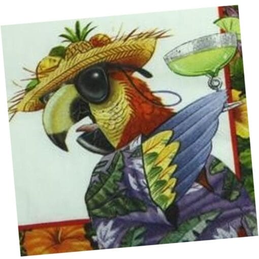 Caribbean Soul Parrot Napkins Lunch 16Ct