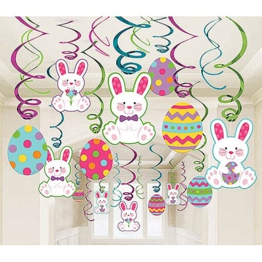 Easter Egg Swirl Decorations 30Pcs