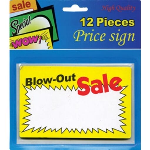 Blow Out Sale Signs