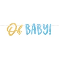 Oh Baby Boy Letter Banner