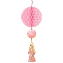 Oh Baby Girl Hanging Honeycomb w/Tassel Tail 29.5" 1PC