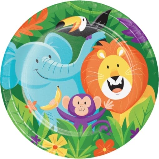 Jungle Safari Plates 9&Quot; 8Ct