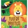 Jungle Safari Invitations 8CT