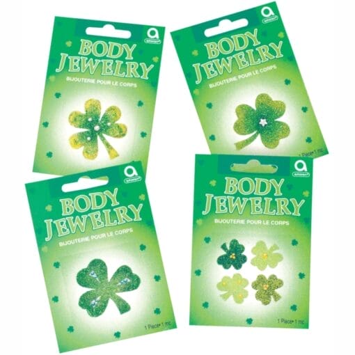 St. Patrick'S Glitter Body Jewelry Astd