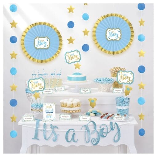 Baby Boy Shower Buffet Decorating Kit