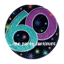 60 The Party Continues Plates 7" 8CT