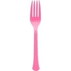 Bright Pink Premium Forks 20CT