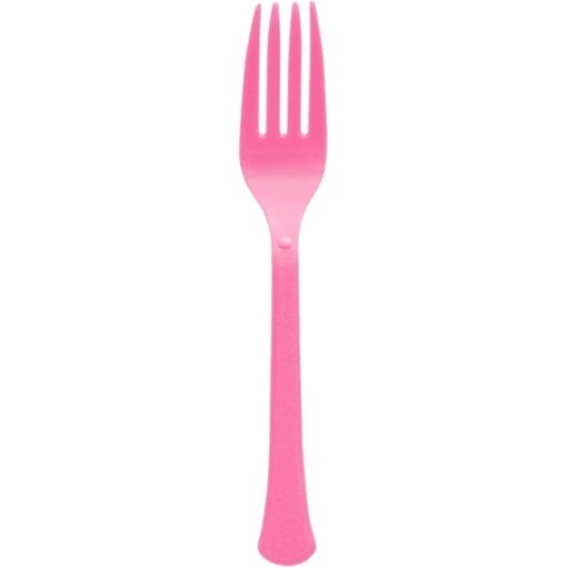 Bright Pink Premium Forks 20Ct