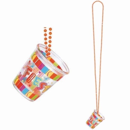 Fiesta Shot Glass On Chain Necklace 20&Quot;