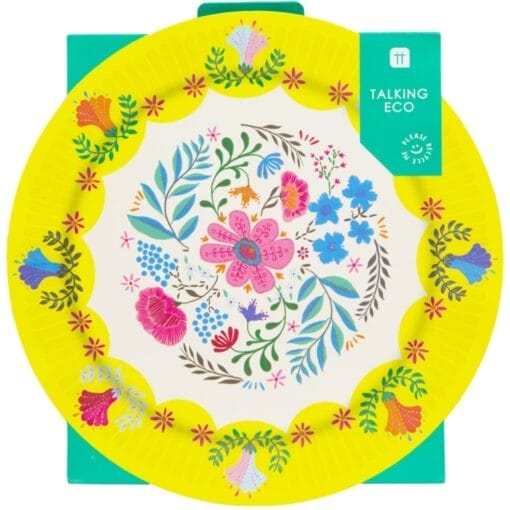 Boho Floral Mix Plates 9&Quot; 12Ct 3 Designs