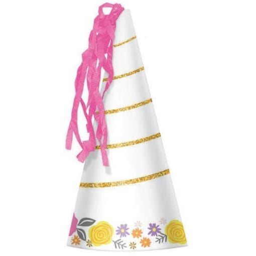 Magical Unicorn Horn Party Hats 8Ct
