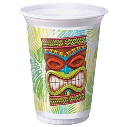 Tiki Time Plastic Cups 16Oz 8Ct