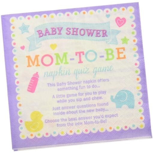 Baby Shower Trivia Napkins 40Ct
