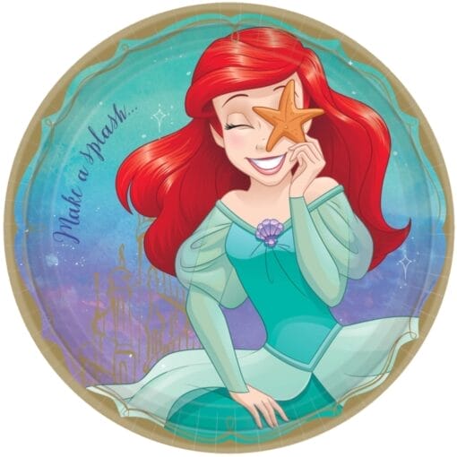 Disney Princess Ariel Plates 9&Quot; 8Ct