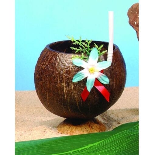 Coconut Cup On Base W/Straw