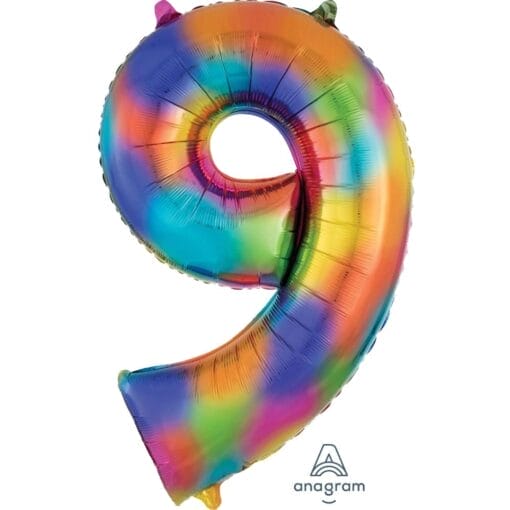 34&Quot; Nbr Rainbow Splash #9 Balloon