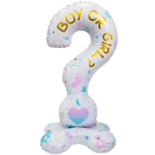 60&Quot; Shp Standing Gender Reveal Air Filled Balloon