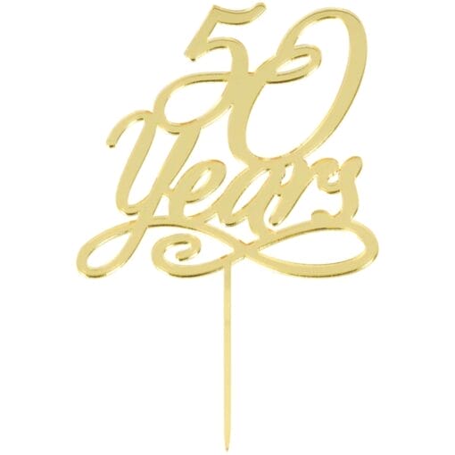 50 Years Gold Cake Topper