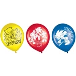 Sonic Latex Balloons 12" 6CT