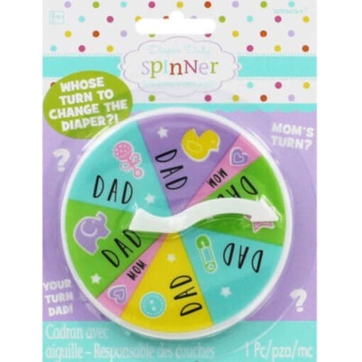 Baby Shower Diaper Duty Spinner