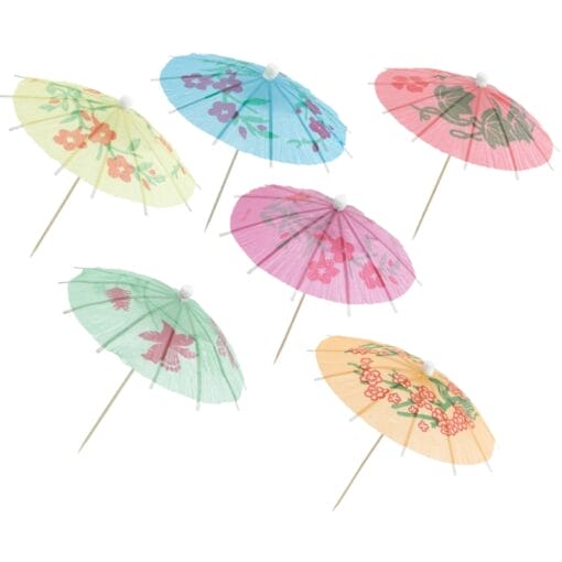 Cocktail Umbrella Picks Jumbo 6&Quot; 24Ct