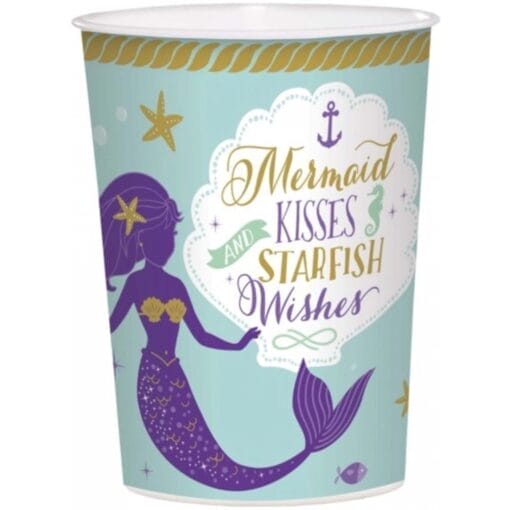 Mermaid Wishes Favor Cup 16Oz Ea