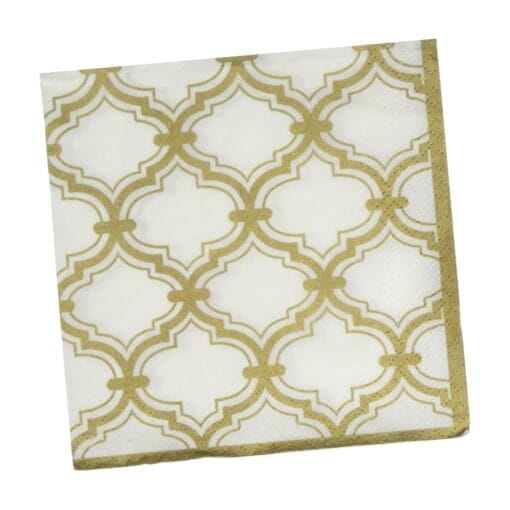 Sparkling Gold Quatrefoil Bn 16Ct