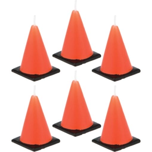 Construction Zone Cone Candle Set 6Ct