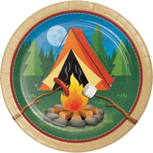 Camp Out Plates Round 9&Quot; 8Ct