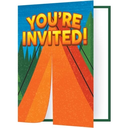 Camp Out Folded Invitations 8Ct