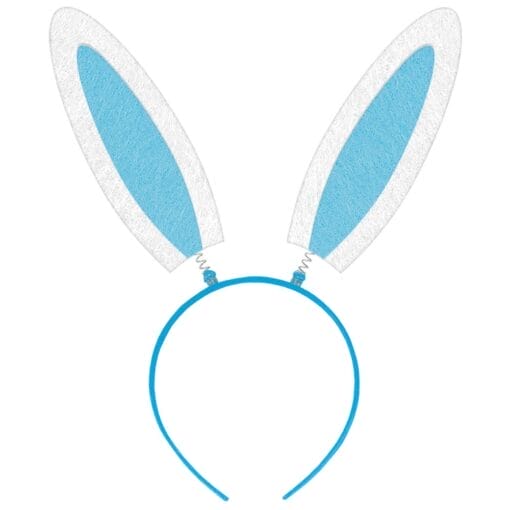 Blue Felt Bunny Ear Bopper Headband