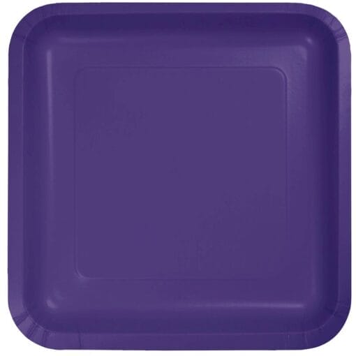 Purple Plate Paper Sqr 7&Quot; 18Ct