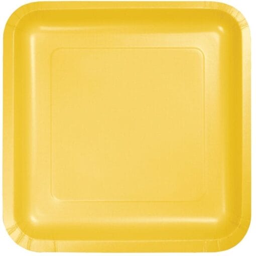 Sb Yellow Plate Paper Sqr 9&Quot; 18Ct