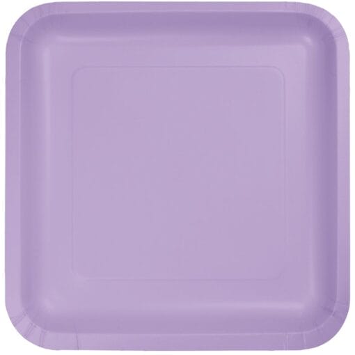 Lavender Plate Paper Sqr 9&Quot; 18Ct