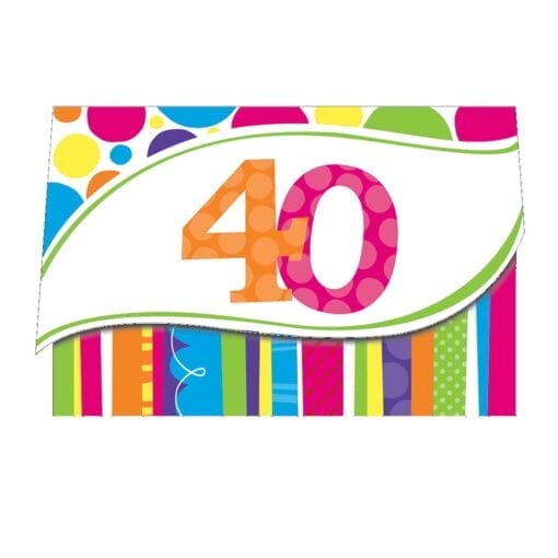 Bright &Amp; Bold Invitations 40Yo 8Ct