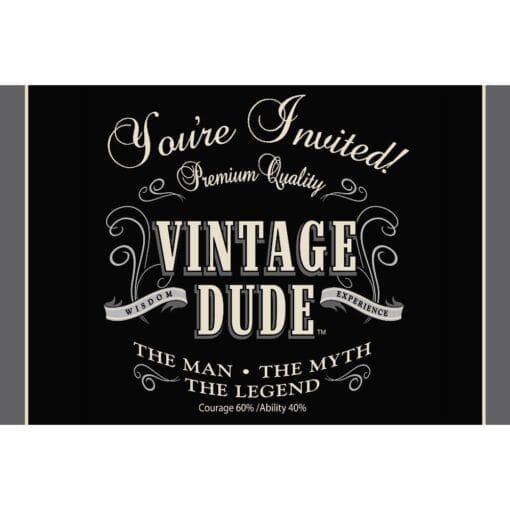 Vintage Dude Invitations 8Ct